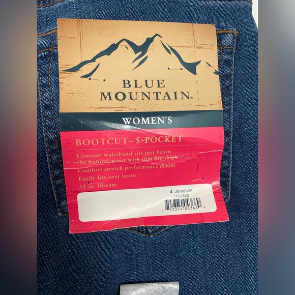 Blue Mountain Women Straight 5-Pockets Jeans Blue Size 4 - Picture 5 of 5